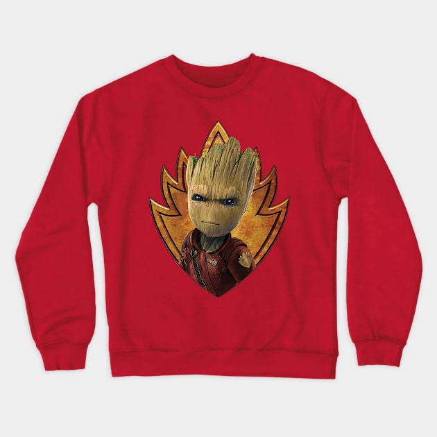 unusual groot face Crewneck Sweatshirt by masbroprint